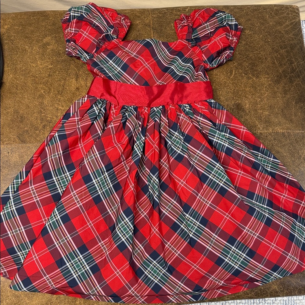 Janie and Jack Red Plaid Formal Dress